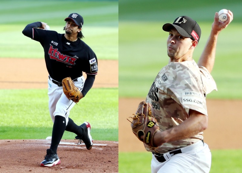 2일 문학경기에서 선발로 맞붙은 쿠에바스와 가빌리오는 서로 승부를 가리지 못했다.