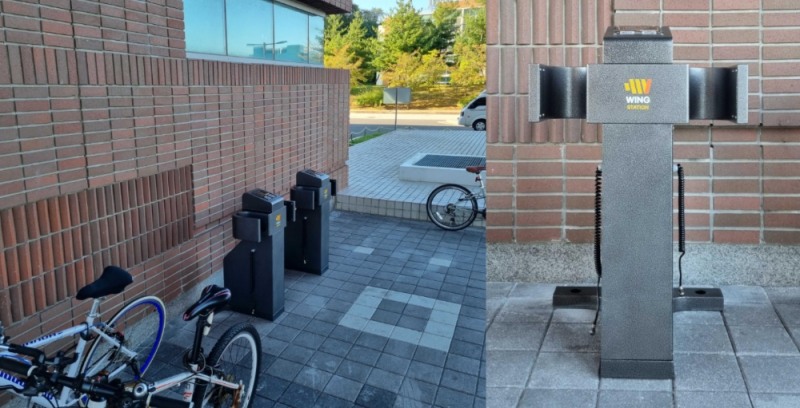 윙스테이션, 카이스트 내 킥보드 주차충전소 설치
