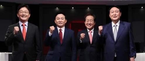 국민의힘 대선후보 일대일 토론, 홍준표 vs 윤석열 (10.2%), 원희룡vs유승민 (7.7%)