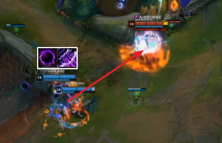 벽 뒤의 안 보이는 곳에서 날아오는 신드라의 CC기