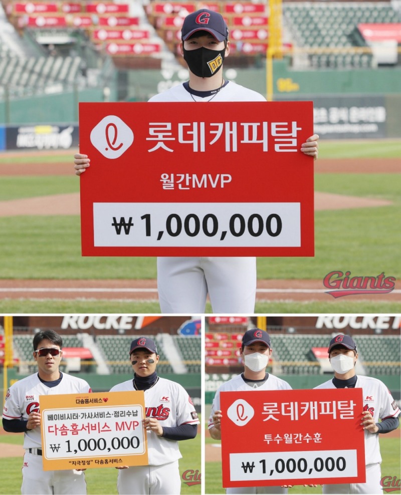 롯데 필승 불펜 최준용, 구단 선정 9월 MVP에 선정돼…수훈투수 구승민 이인복, 수훈야수 전준우 한동희