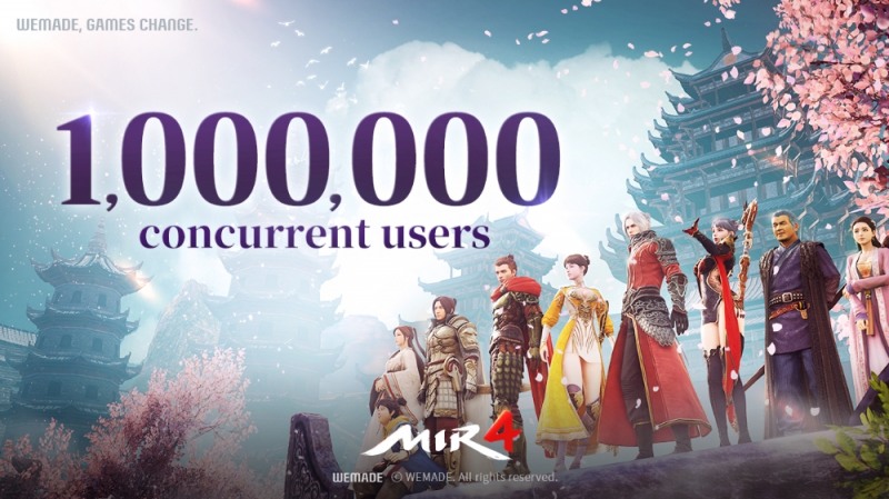 위메이드 '미르4' 글로벌, 동시 접속자 100만 달성