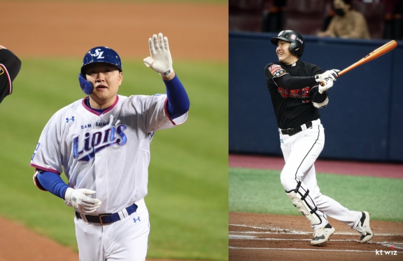 타격에서 해결사 역할이 기대되는 오재일(왼쪽)과 유한준