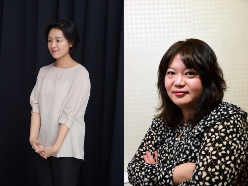 심사에 참여한 영화 <우리들> 윤가은 감독(좌)과 씨네21 이다혜 기자(우)