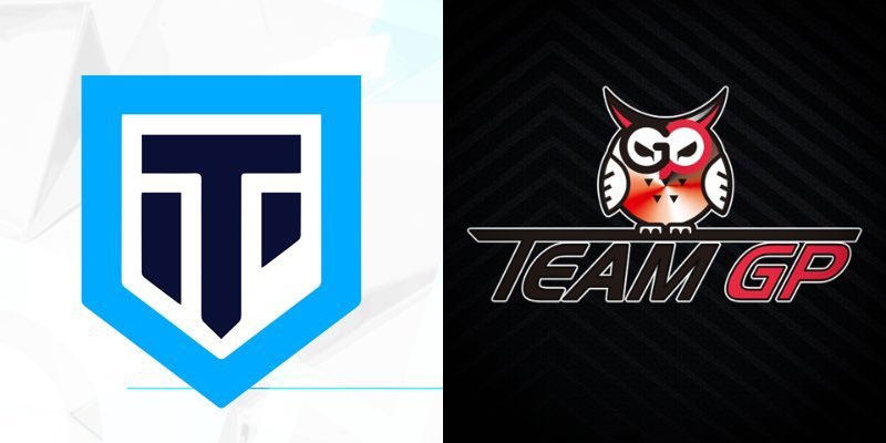 튜브플 게이밍 로고(왼쪽), 팀 GP 로고.