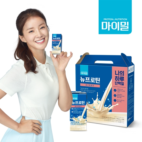 대상웰라이프 마이밀 모델 이시영이 선택한 ‘마이밀 뉴프로틴 요구르트 맛’ (사진제공=대상웰라이프)
