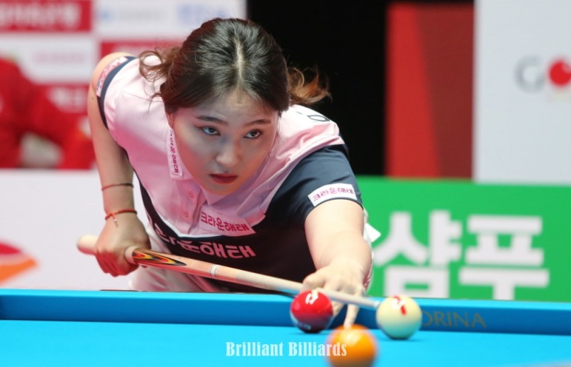 2년여만에 결승에 오른 강지은(사진출처=브릴리언트 빌리아드)