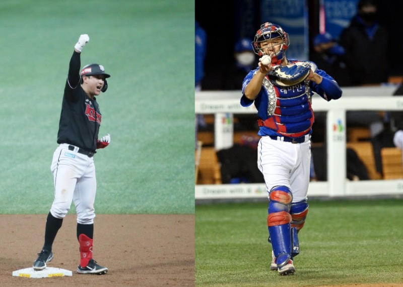 2번째 FA가 된 내야수 황재균(왼쪽)과 3번째 FA의 포수 강민호도 원소속팀에서는 없어서는 안될 필수요원들이다.