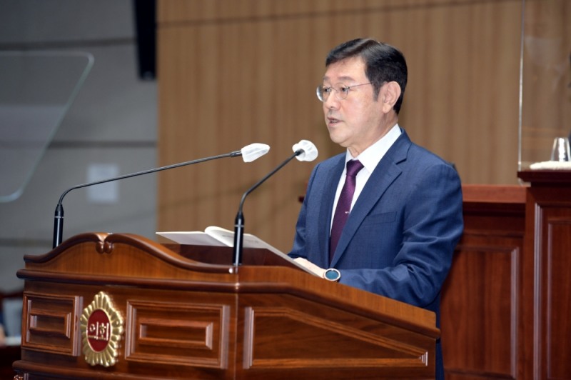 2022년도 광주광역시 예산안 시정연설 (사진제공 = 광주광역시)