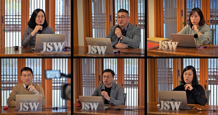 사진=첫번째줄 왼쪽부터 고아라 대표, 유동수 대표, 홍혜영 실장, 두 번째줄 왼쪽부터 노민규 대표, 이희조 대표, 김혜선 대표 순