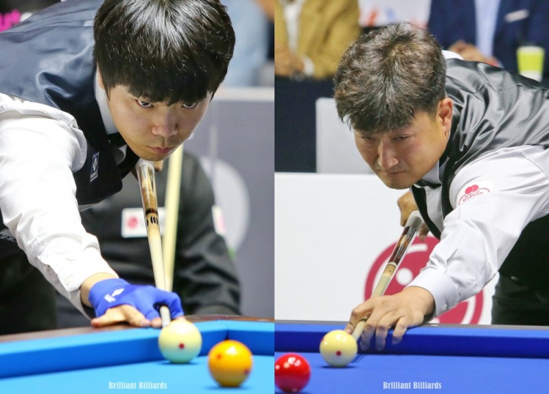 본선에 직행한 김행직(왼쪽)과 4년만에 월드컵에 출전하는 이충복(사진 출처=브릴리언트 빌리아드)