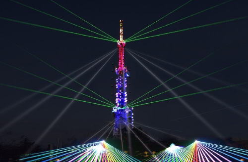 경남 진주시, '망진산 KBS 철탑 레이저 쇼' 운영