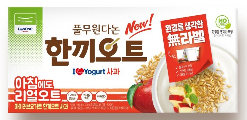 풀무원다논, 아이러브요거트 ‘한끼오트 사과’