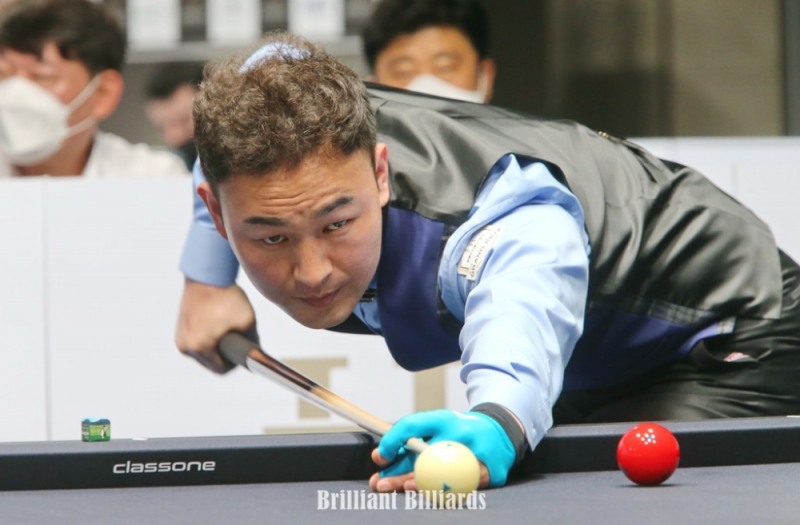 32강에 선착한 최완영(사진=브릴리언트 빌리아드)