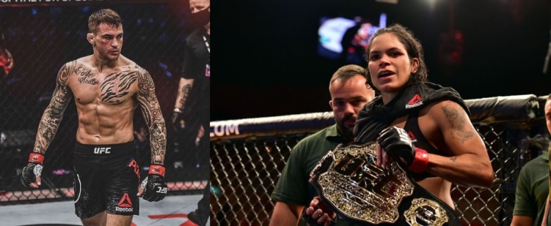 비련의 업셋 주인공들. 포이리에(왼쪽)와 누네스(사진=UFC)