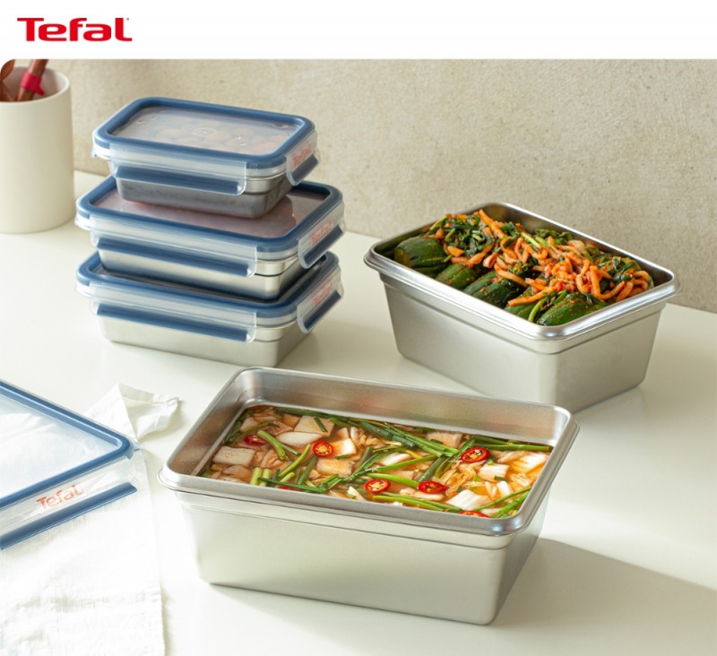 테팔 마스터씰 스테인리스 스틸 밀폐용기 출시