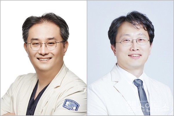 (왼쪽부터)가톨릭대학교은평성모병원신경외과허정우·홍재택교수