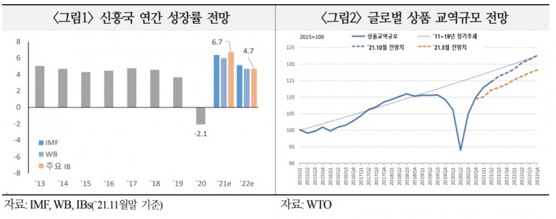 내년 신흥국 양호한 회복세 이어지나 성장폭은 올해 대비 둔화될 전망 - 국금센터