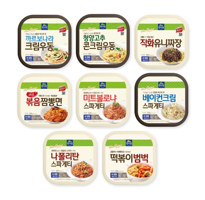면사랑, 초간편식 냉동용기면 8종 리뉴얼 출시