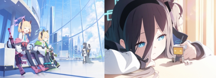 게임개발부(좌), 게임개발부 아리스(우).