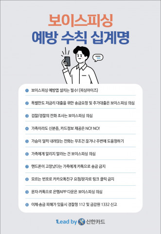 사진= 산한카드가 제시한 보이스피싱 예방 수칙 십계명