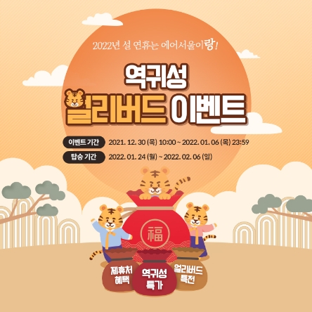 에어서울, 설 연휴 역귀성 이벤트 진행