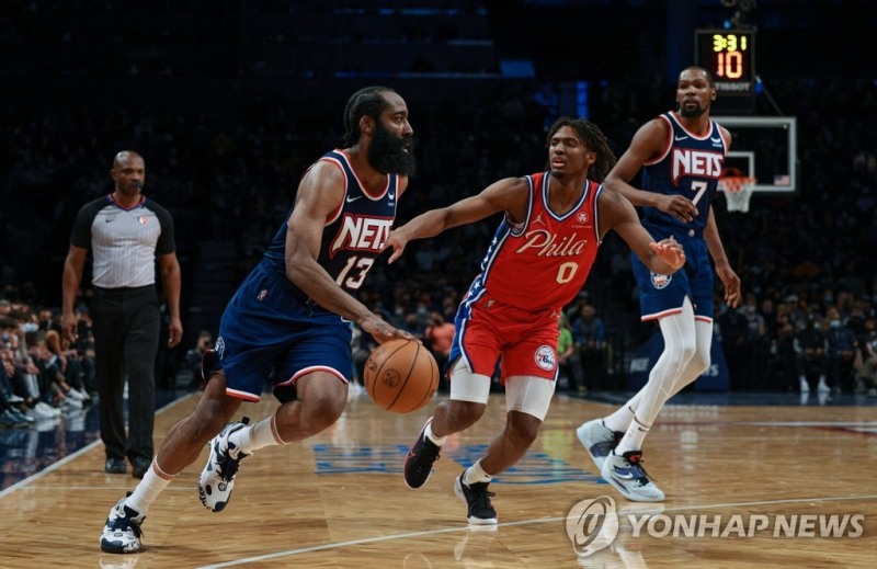 필라델피아와 브루클린의 경기 모습.[로이터=연합뉴스