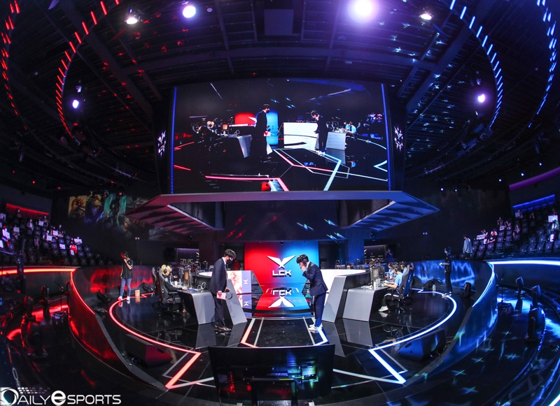 2021 LCK 서머 T1과 아프리카 경기 현장.