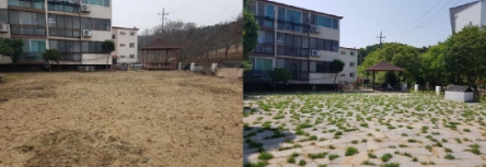 안산 쉼터조성(공사 전후)./ 사진 제공 = 경기도