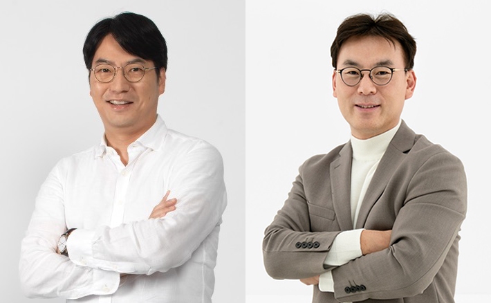 넷마블 이승원 글로벌 총괄 사장(왼쪽)과 도기욱 신임 각자 대표 내정자.