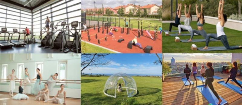 제주 캠퍼트리 호텔앤리조트 부대시설에 설치된 클럽라리토는 복잡한 일상생활과 지친 삶에서 해방 시켜줄 새로운 활력 공간으로서 실내 피트니스와 야외공간에서 신개념 프로그램 등으로 새로운 고객 경험 가치를 제공한다.(클럽라리토에서 진행될 실내, 야외 프로그램 모습/제공=캠퍼트리 호텔앤리조트)