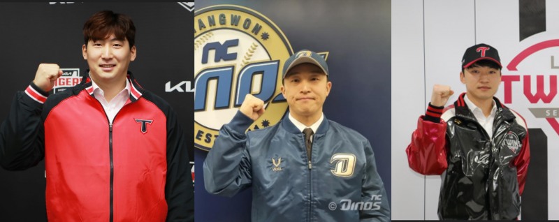 2022시즌 FA 외야 이동을 주도한 나성범 손아섭 박해민(왼쪽부터)의 난자리는 유난히 커 보인다.