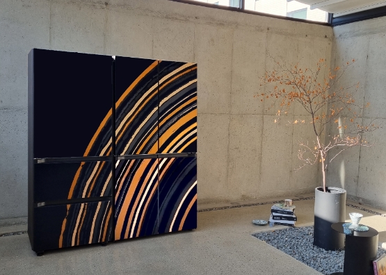 삼성 비스포크 냉장고, '디자인 공모전 대상' 수상작 패널로 선봬