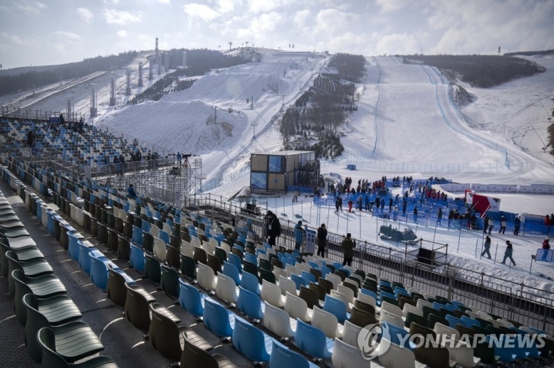 2022 베이징동계올림픽이 열리는 중국 장자커우 스키장 모습. [AP=연합뉴스]