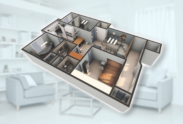 한국가상현실, ‘LG 유플러스 홈인’에 아파트 3D 평면도 데이터 공급