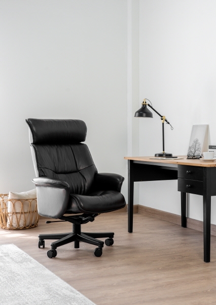 노르웨지아, 노블 오피스 리클라이너 다크브라운 출시