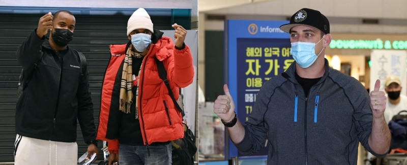KIA의 새 외국인선수인 소크라테스 브리토, 로니 윌리엄스, 션 놀린(사진 왼쪽부터)