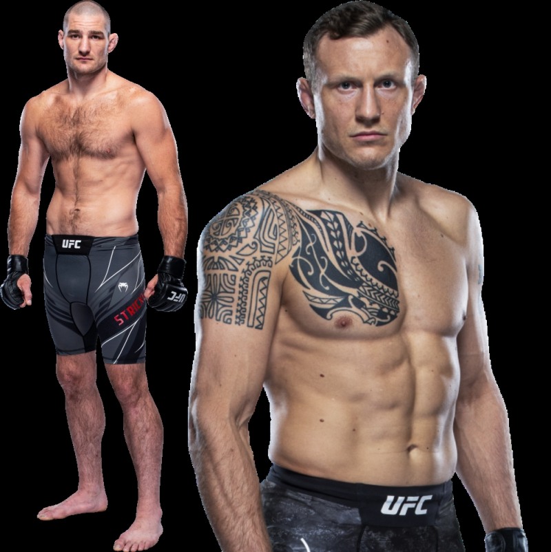 6연승에 도전하는 스트릭랜드(왼쪽)와 피할 곳 없는 잭 허맨슨(사진=UFC)