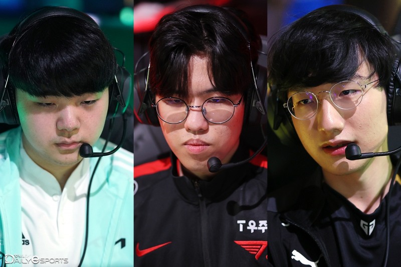 (왼쪽부터)'캐니언' 김건부, '오너' 문현준, '피넛' 한왕호.