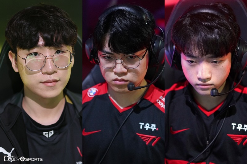 (왼쪽부터)'룰러' 박재혁, '구마유시' 이민형, '케리아' 류민석.