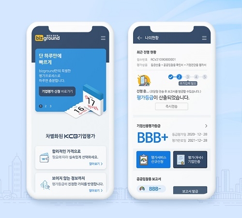 사진: KCB 기업신용평가 플랫폼 bizground <제공 : KCB>