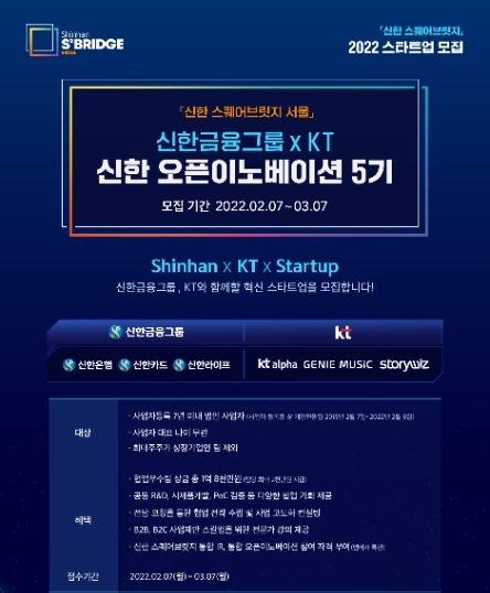 KT, 신한금융그룹과 손잡고 혁신 스타트업 발굴 나선다