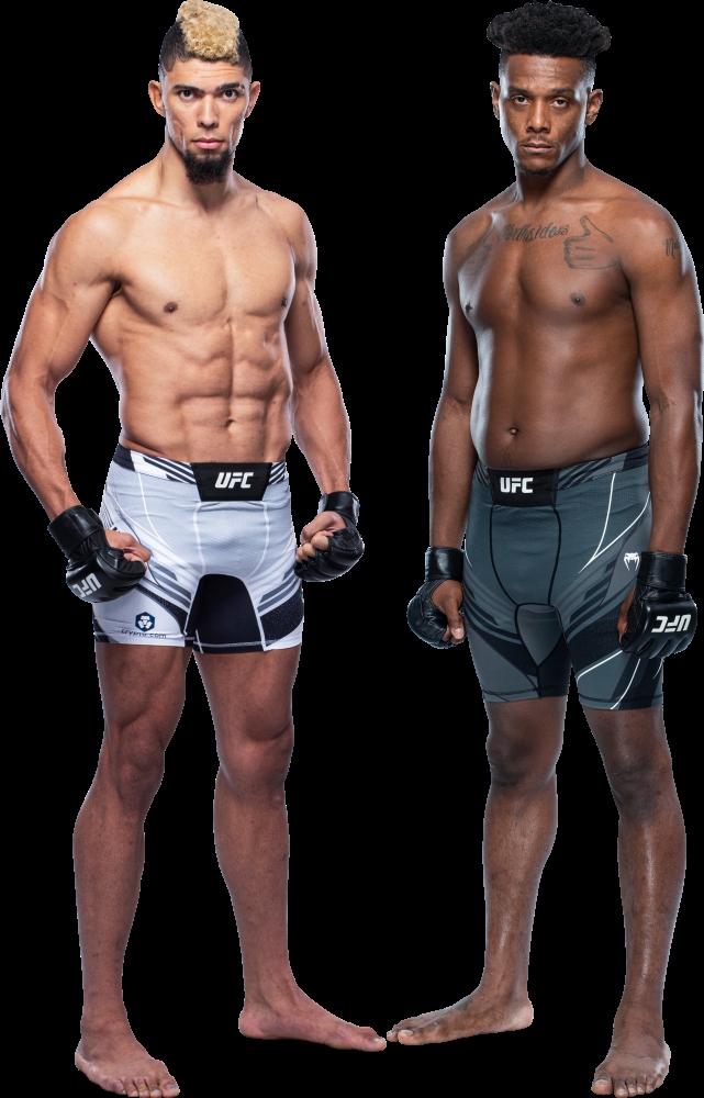 20일 경기를 벌이는 조니 워커(왼쪽)와 자마할 힐(사진=UFC)