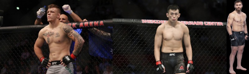 왼쪽부터 지미 크루트, 정다운, 쿠텔라바(사진-UFC)