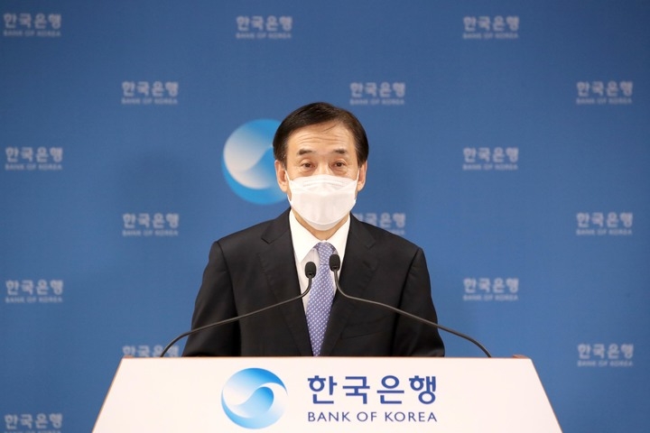 이주열 한국은행 총재가 14일 서울 중구 한국은행에서 열린 통화정책방향 기자간담회에서 발언하고 있다. (사진=한국은행 제공)