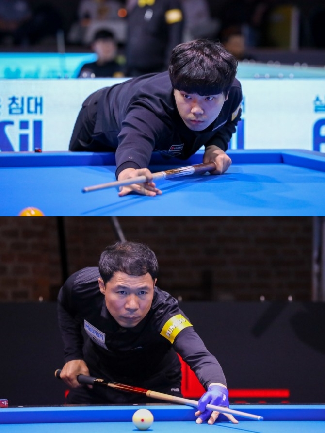 16강에 오른 김행직(위)과 허정한(사진=파이브앤식스 제공)