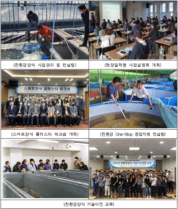 친환경양식어업육성사업 주요 모습. / 자료 제공 = 한국어촌어항공단