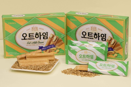 크라운, 국내 처음 웨하스에 슈퍼푸드 귀리 넣은 '오트하임' 출시