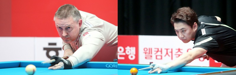 4강에서 맞서는 쿠드롱(왼쪽)과 김종원(사진=PBA 제공)