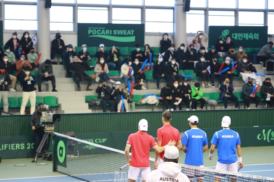 동아오츠카, 데이비스컵 테니스 예선 대회 후원…"한국남자 15년 만에 본선"